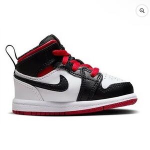 Nike Air Jordan Retro 1 Mid Gym Red/White Toddler Sneakers
